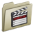 Light Brown Movies Icon 48x48 png